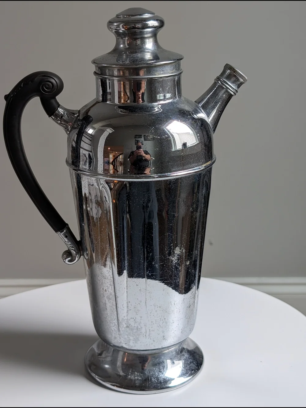 VTG Art Deco Lehman Bros NY Krommaster Chrome Cocktail Shaker For Display Only